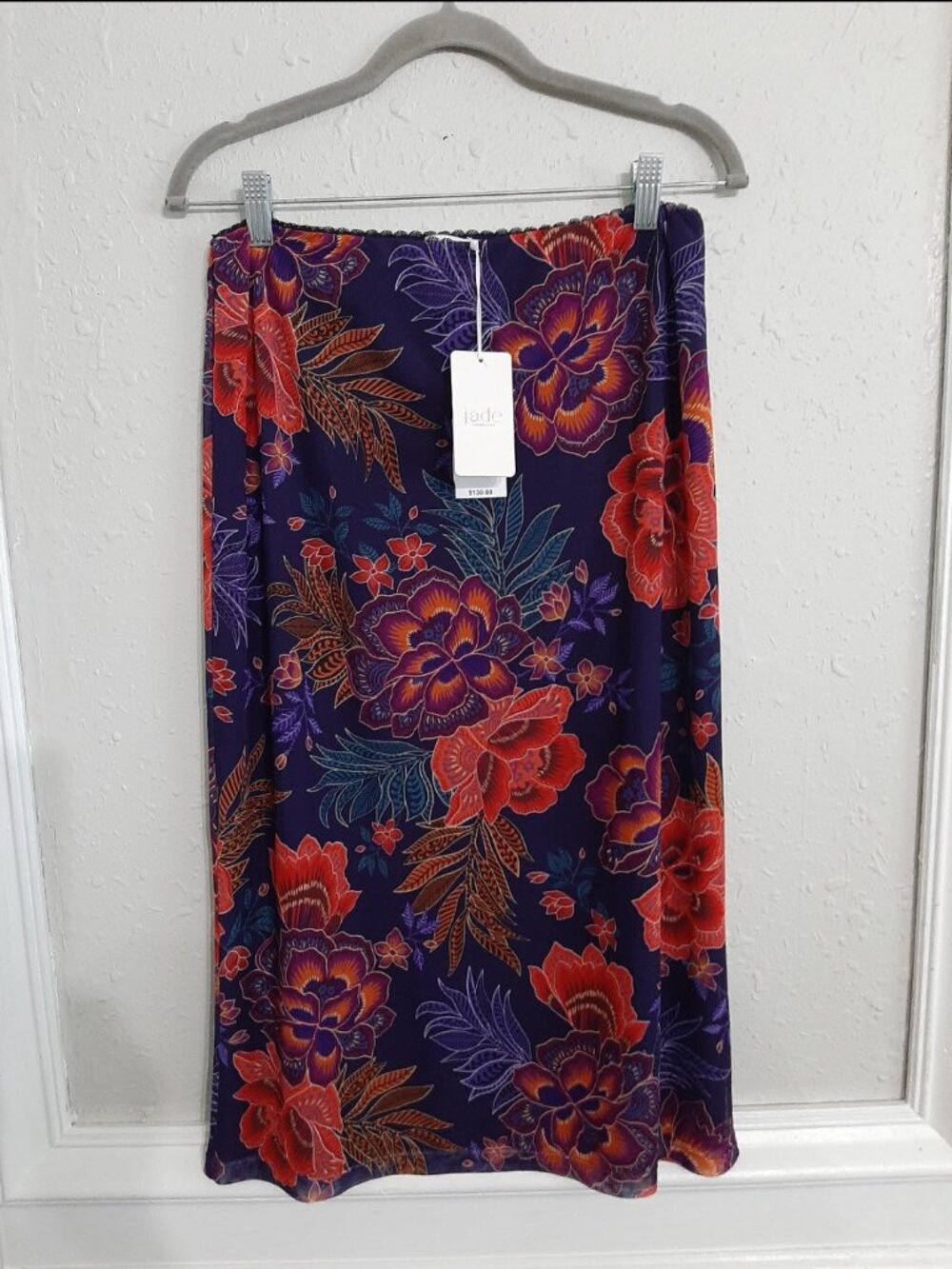 Jade Johnny was Lizandrea mesh midi skirt floral nwt